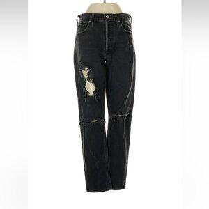 Agolde Black Straight Leg Jeans